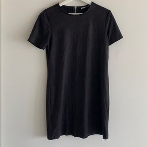 Zara faux suede tshirt dress